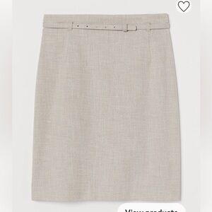 H&M Light Beige Pencil Skirt Size 0